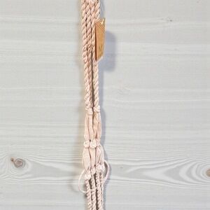 SARI Plant Hangers - Upcycled Sari Fabric TAN/LIGHT GREY